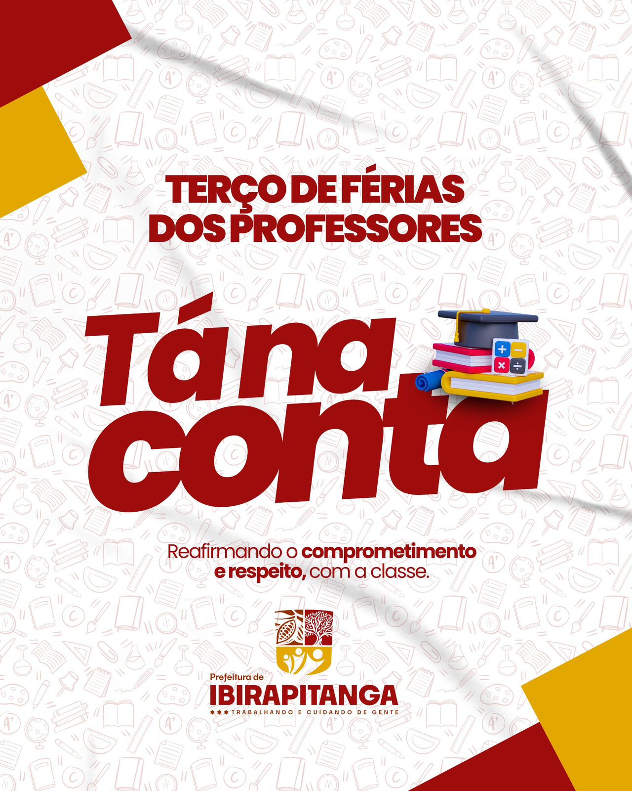 Ibirapitanga: justiça e prefeitura garantem pagamento do terço de férias a categoria docente